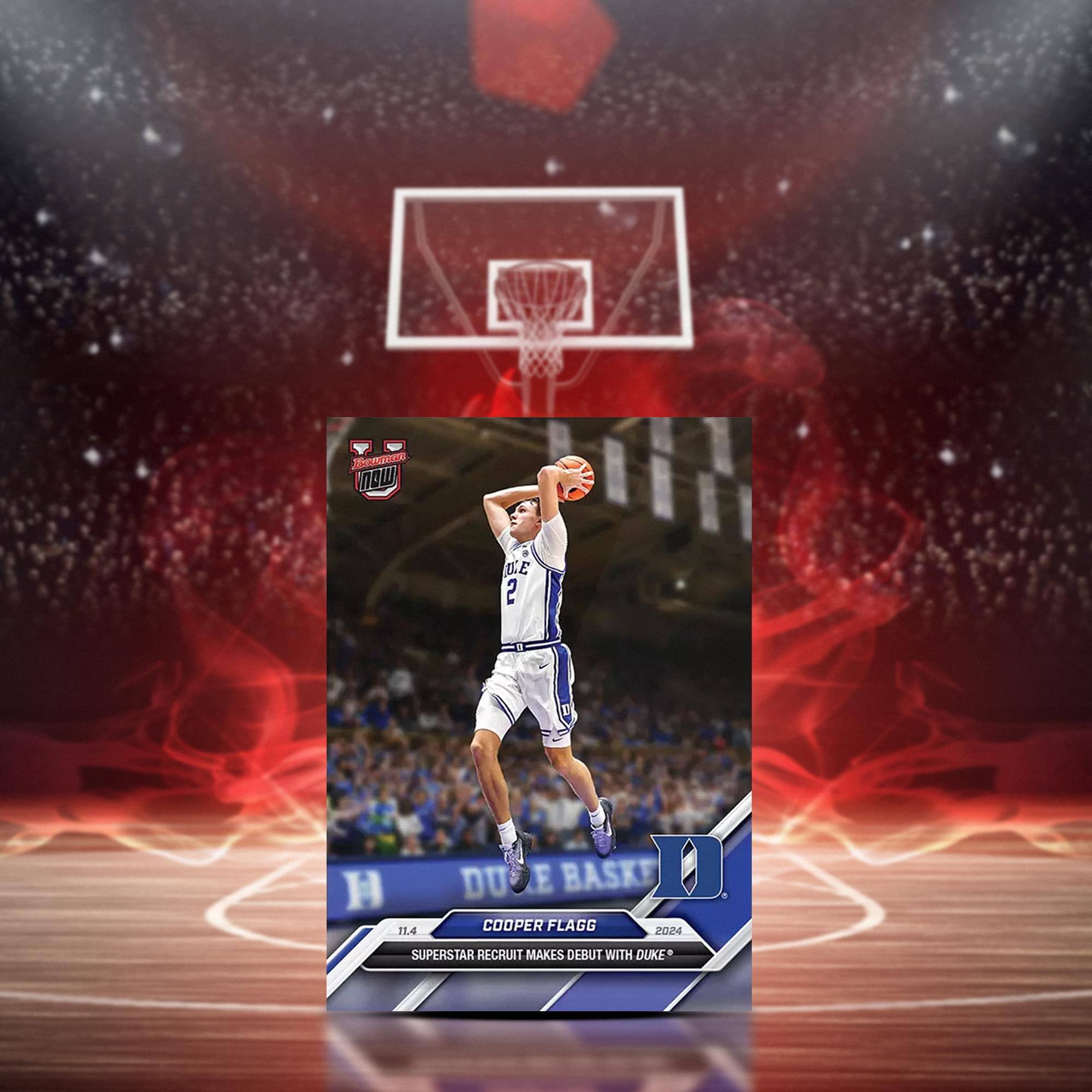 Duke Basketball  
Cooper Flagg  
2024  
Superstar Recruit Makes Debut with Duke