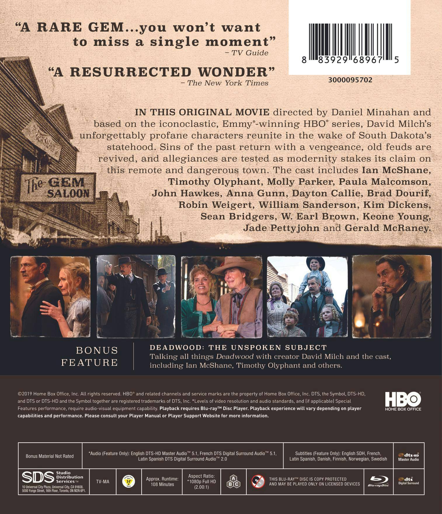 Back. Deadwood: The Movie [Blu-ray].