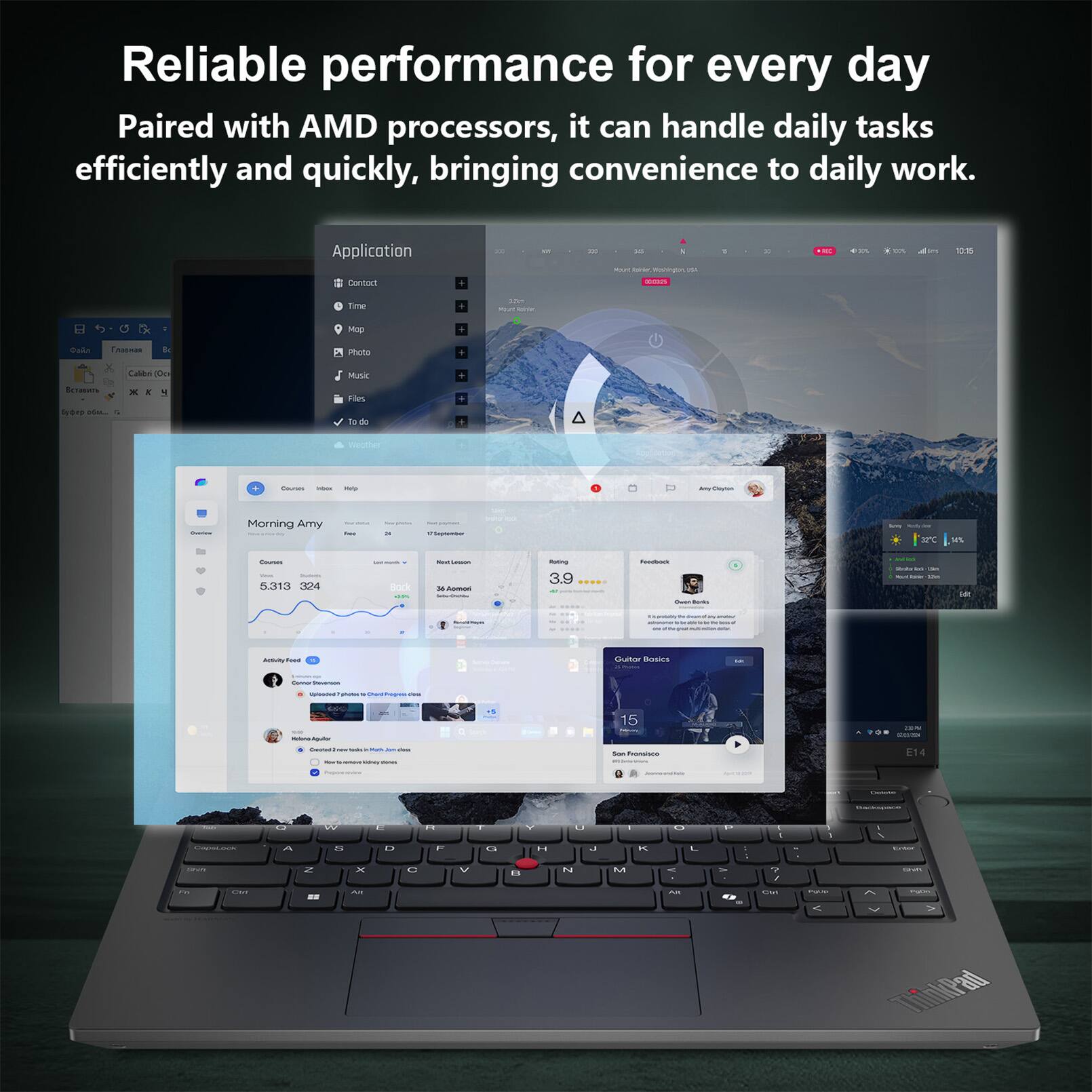 Reliable performance for every day  
Paired with AMD processors, it can handle daily tasks efficiently and quickly, bringing convenience to daily work.