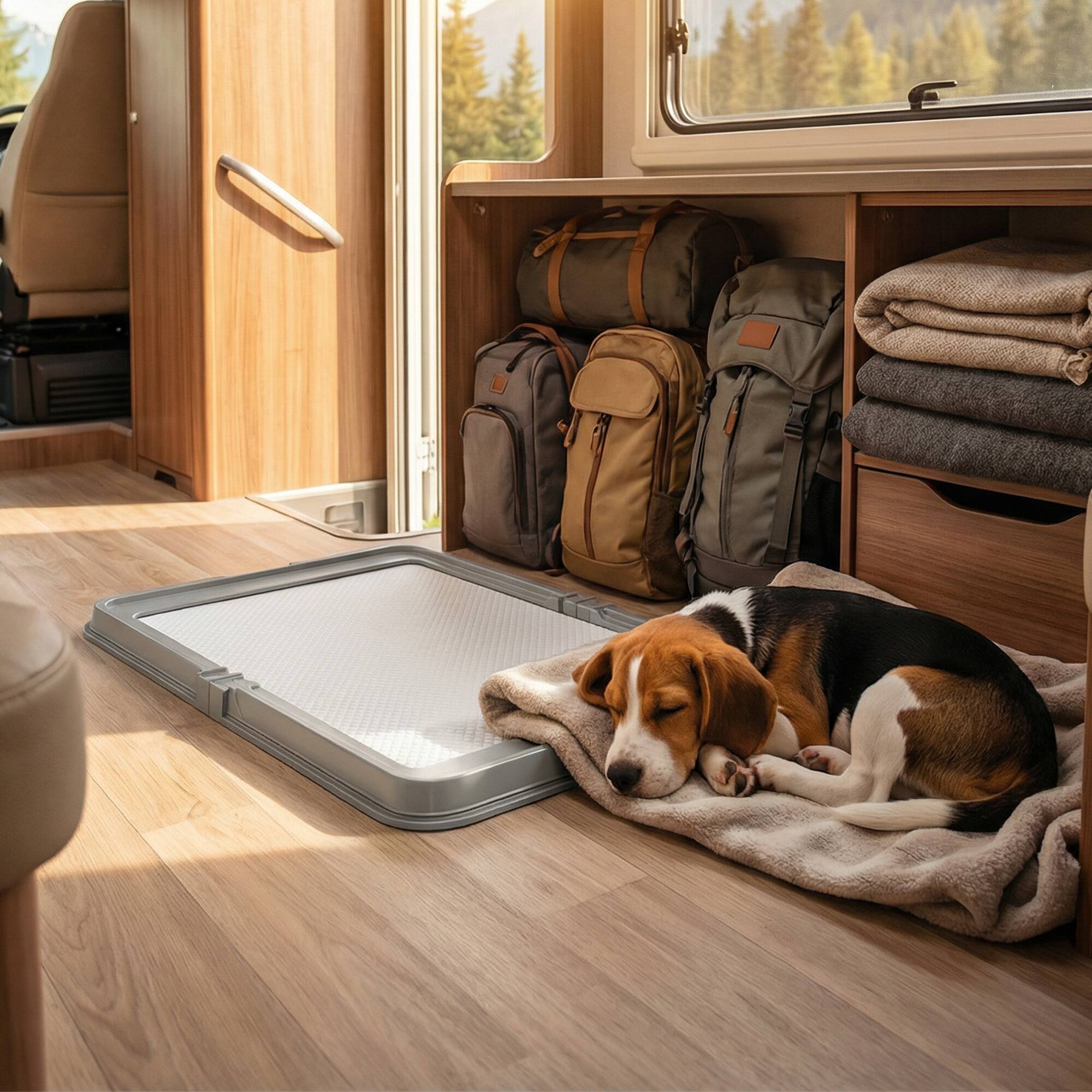 Alt View 7. Pawhut - Pad Holder Foldable Dog Litter Box with 3 Disposable Pads - Gray.