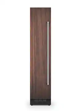 Viking - 18"W 7.9 cu. Ft VEIL Integrated Upright Built-in Column Freezer-Custom Panel _LH - Custom Panel Ready