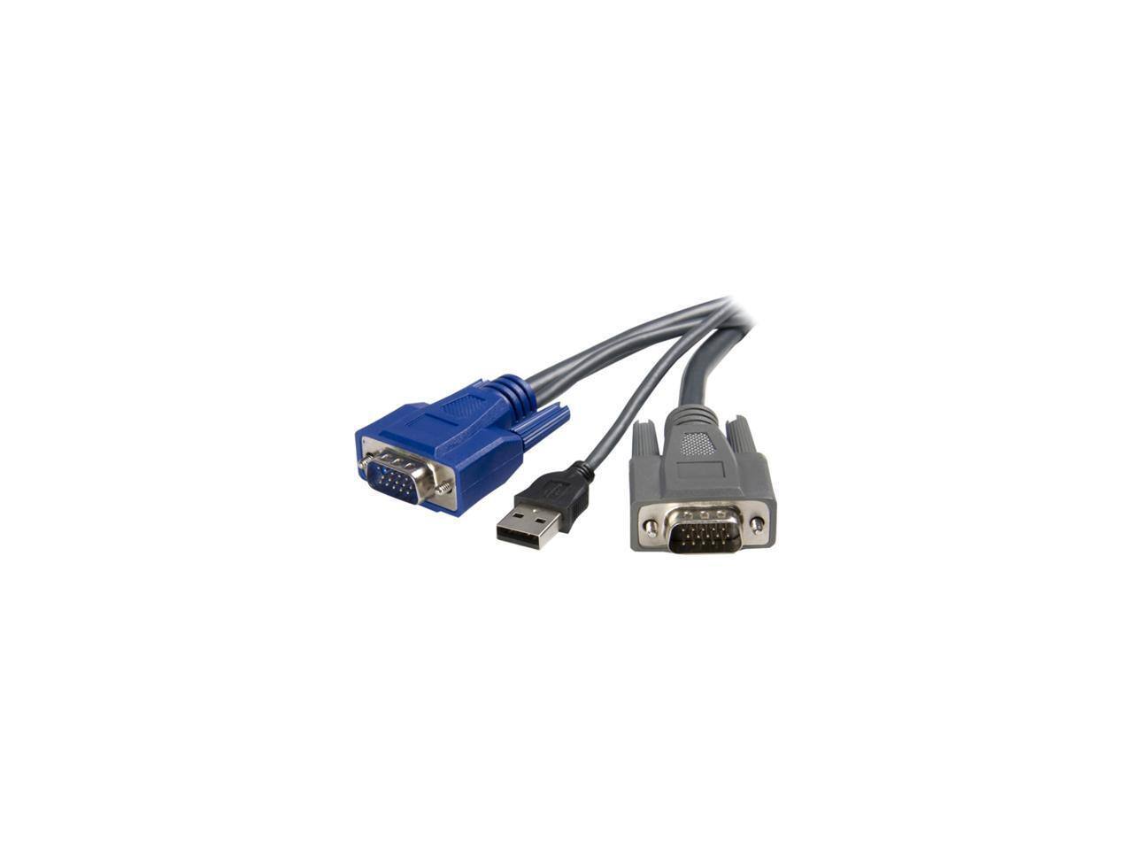 Alt View 1. StarTech.com - StarTech.com 6 ft. Ultra-Thin USB VGA 2-in-1 KVM Cable SVUSBVGA6.