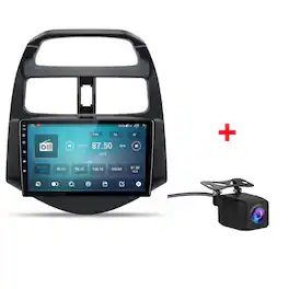 Junsun - Backup Camera 8Core 4+64GB Android15 carplay Car Stereo Radio GPS Navi SWC WIFI RDS DSP BT FM For Chevy Spark 2013-2015 - Black