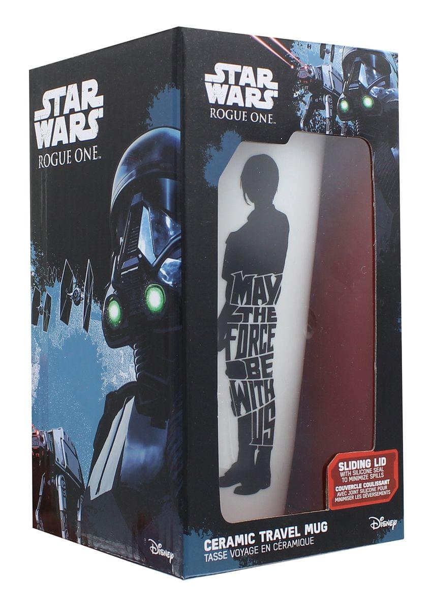 STAR WARS ROGUE ONE

MAY THE FORCE BE WITH US

SLIDING LID WITH SILICONE SEAL TO MINIMIZE SPILLS

CERAMIC TRAVEL MUG

COUVERCLE COUSSANT AVEC JOINT SILICONE POUR MINIMISER LES DEVERSEMENTS

TASSE VOYAGE EN CERAMIQUE