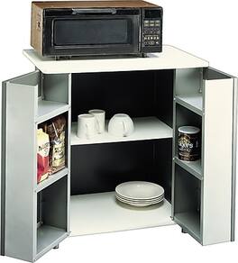 Advantus - Vertiflex Beverage Carts Melamine - Black/White