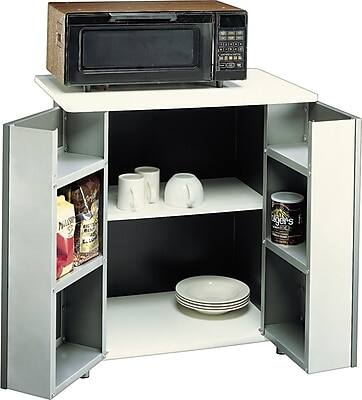 Front. Advantus - Vertiflex Beverage Carts Melamine - Black/White.