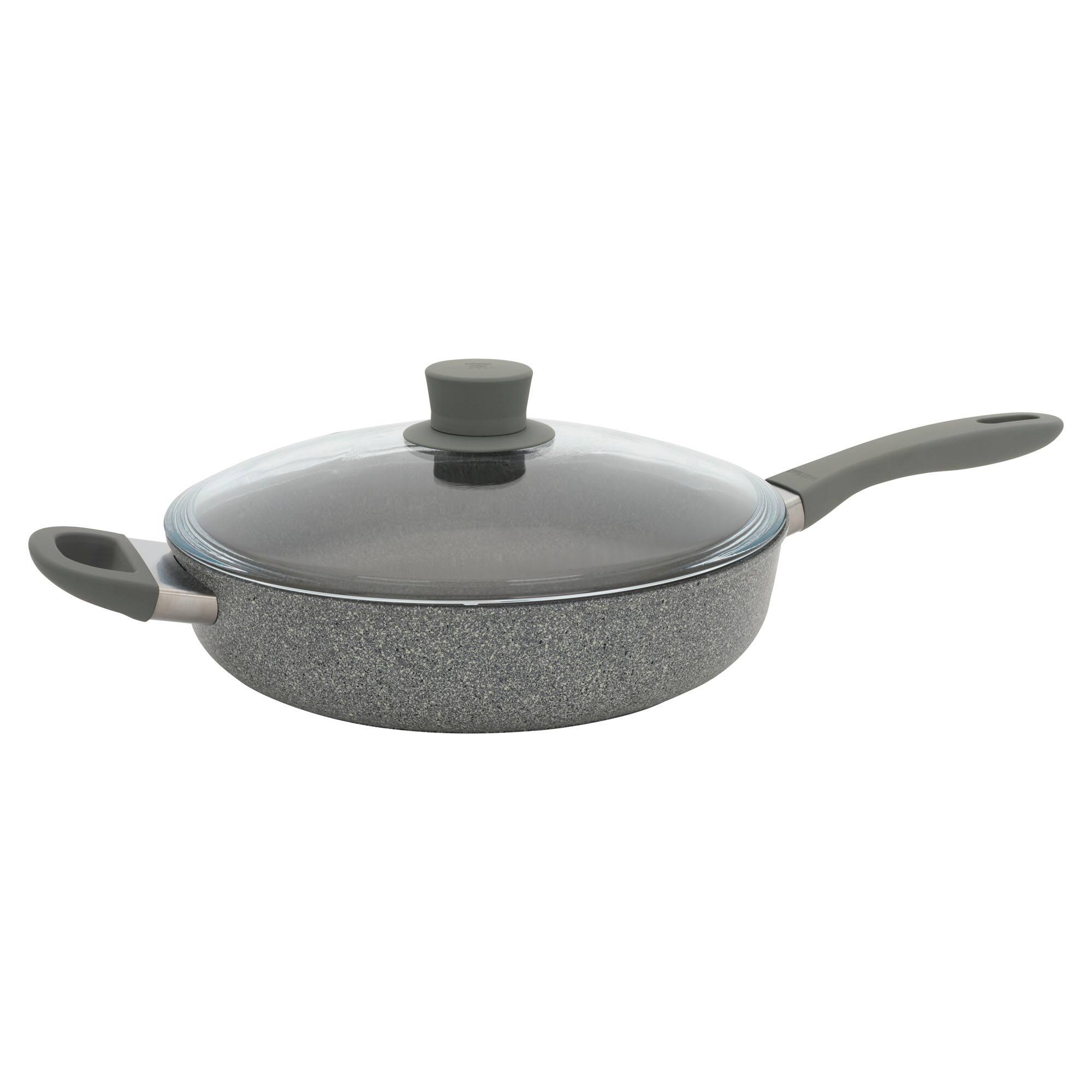 Front. ZWILLING - ZWILLING Parma Plus 3.9-qt Aluminum Nonstick Sauté Pan with Helper Handle and Lid - Grey.