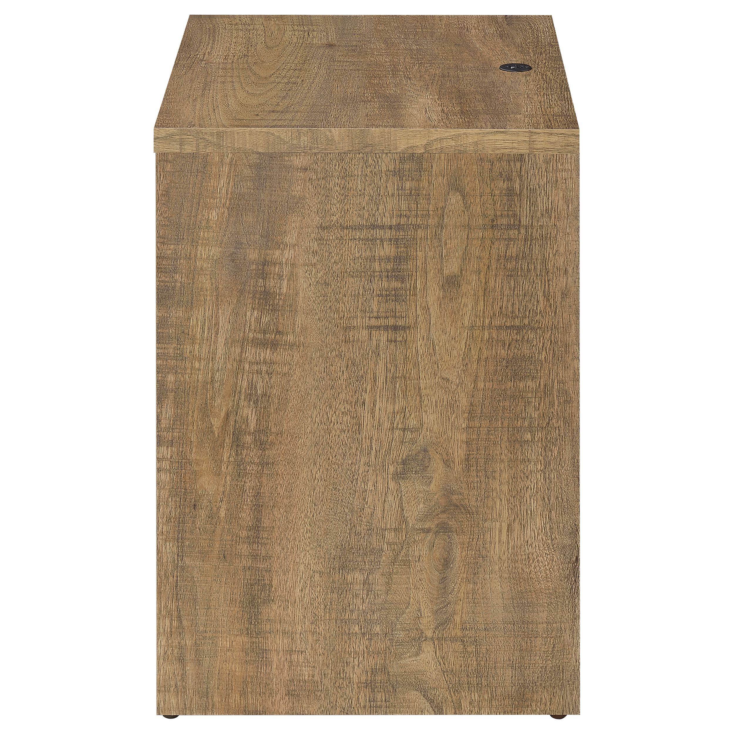 Alt View 6. Tiramisubest - 2-Drawer Nightstand with LED Lights and USB Ports in Warm Wood Finish - yellow.