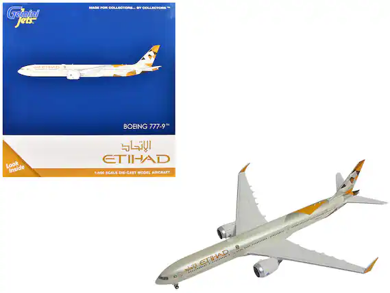 Gemini Jets. MADE FOR COLLECTORS... BY COLLECTORS™
CNIHAD | ETIHAD 1:400 SCALE DIE-CAST MODEL AIRCRAFT
BOEING 777-9™
Look Inside