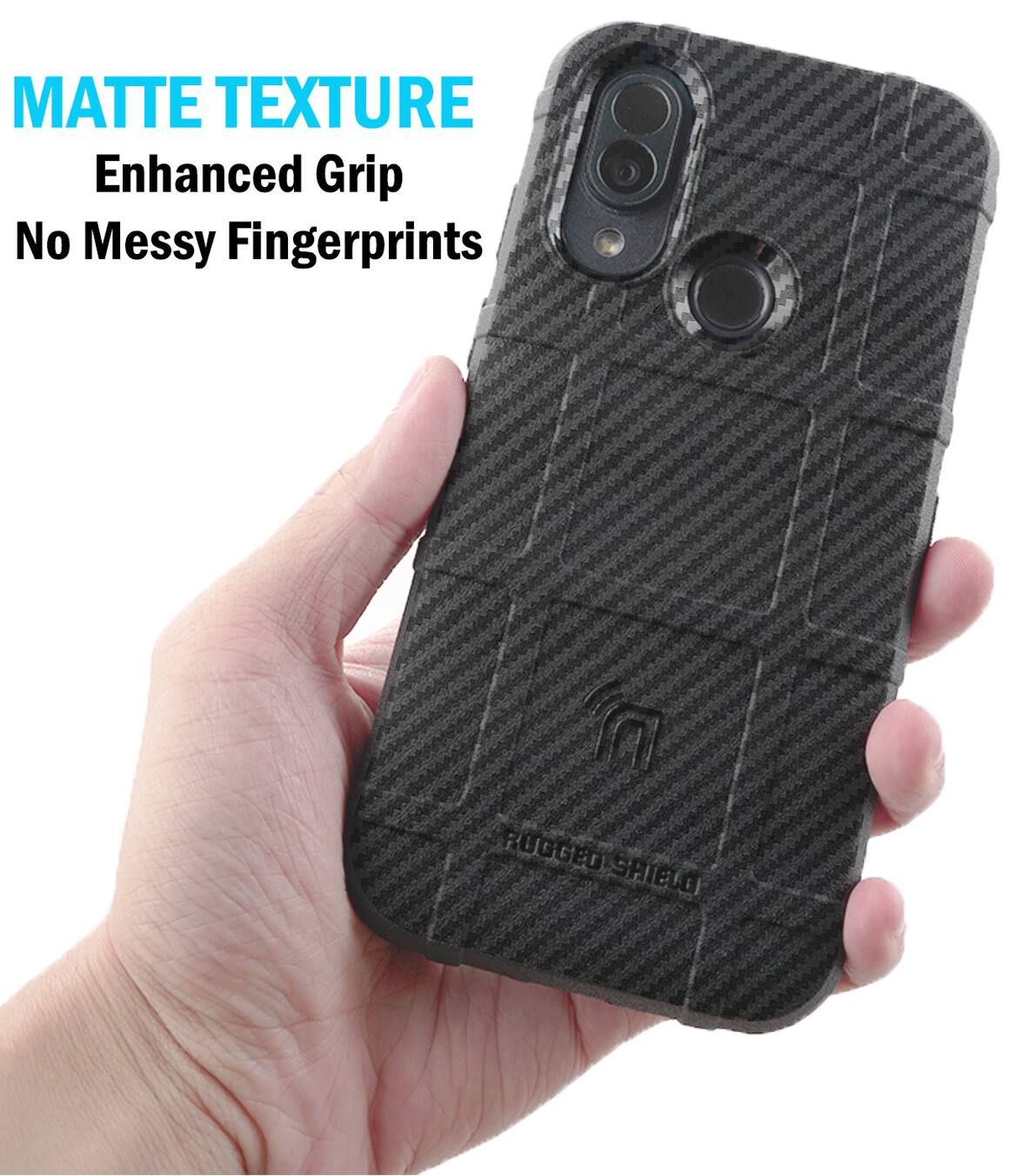 MATTE TEXTURE  
Enhanced Grip  
No Messy Fingerprints  

RUGGED SHIELD