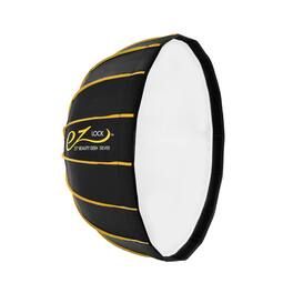 Glow - EZ Lock 25" Collapsible Silver Beauty Dish Softbox with Bowens Mount Speedring and Deflection Disk, 16 Ribbed