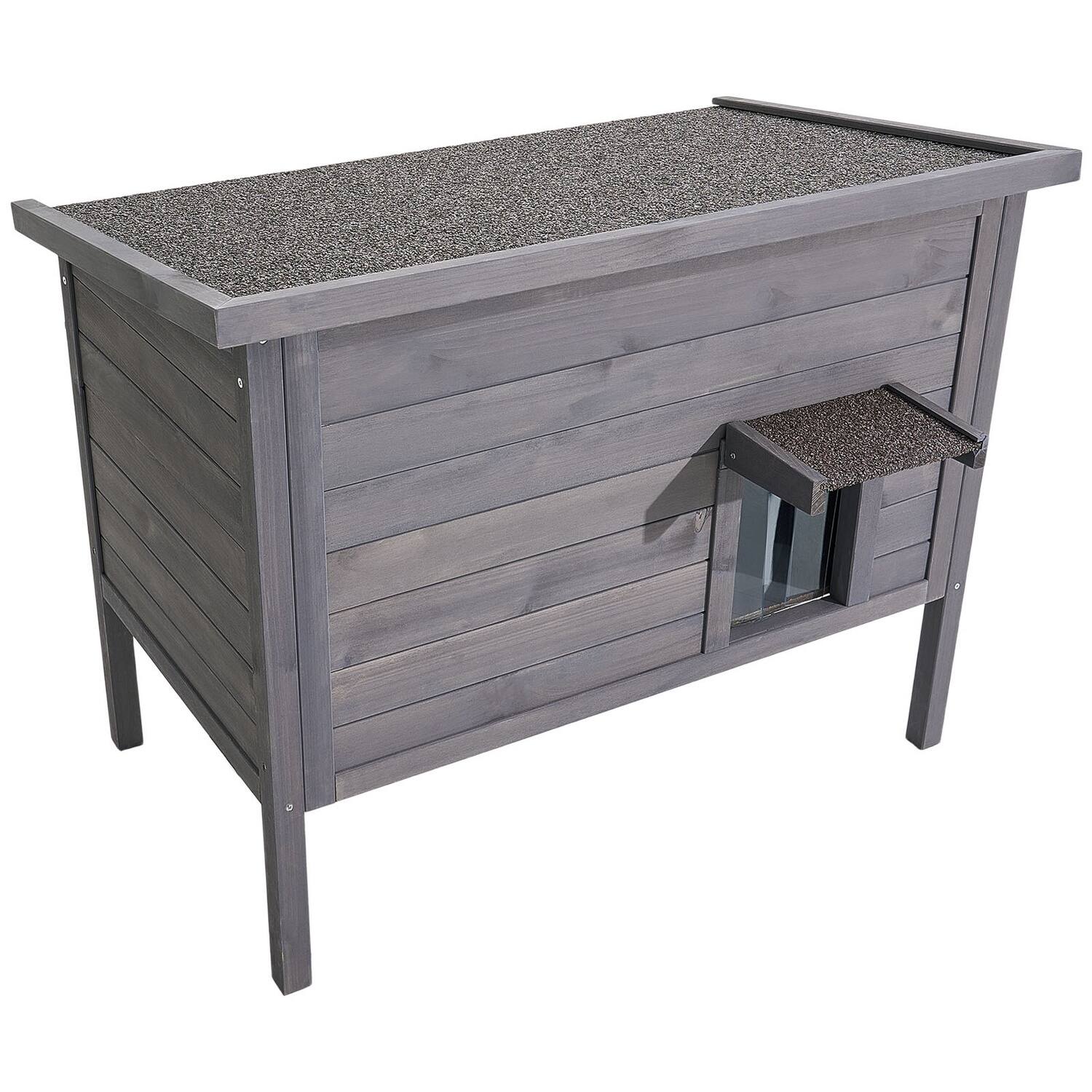 Alt View 9. Boyel Living - Heated Cat House Insulated Outdoor Indoor Pet Shelter Weatherproof.