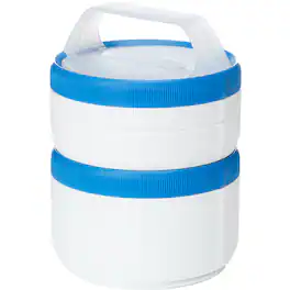 Humangear - Stax XL EatSystem Travel Stacking Containers - White/Blue