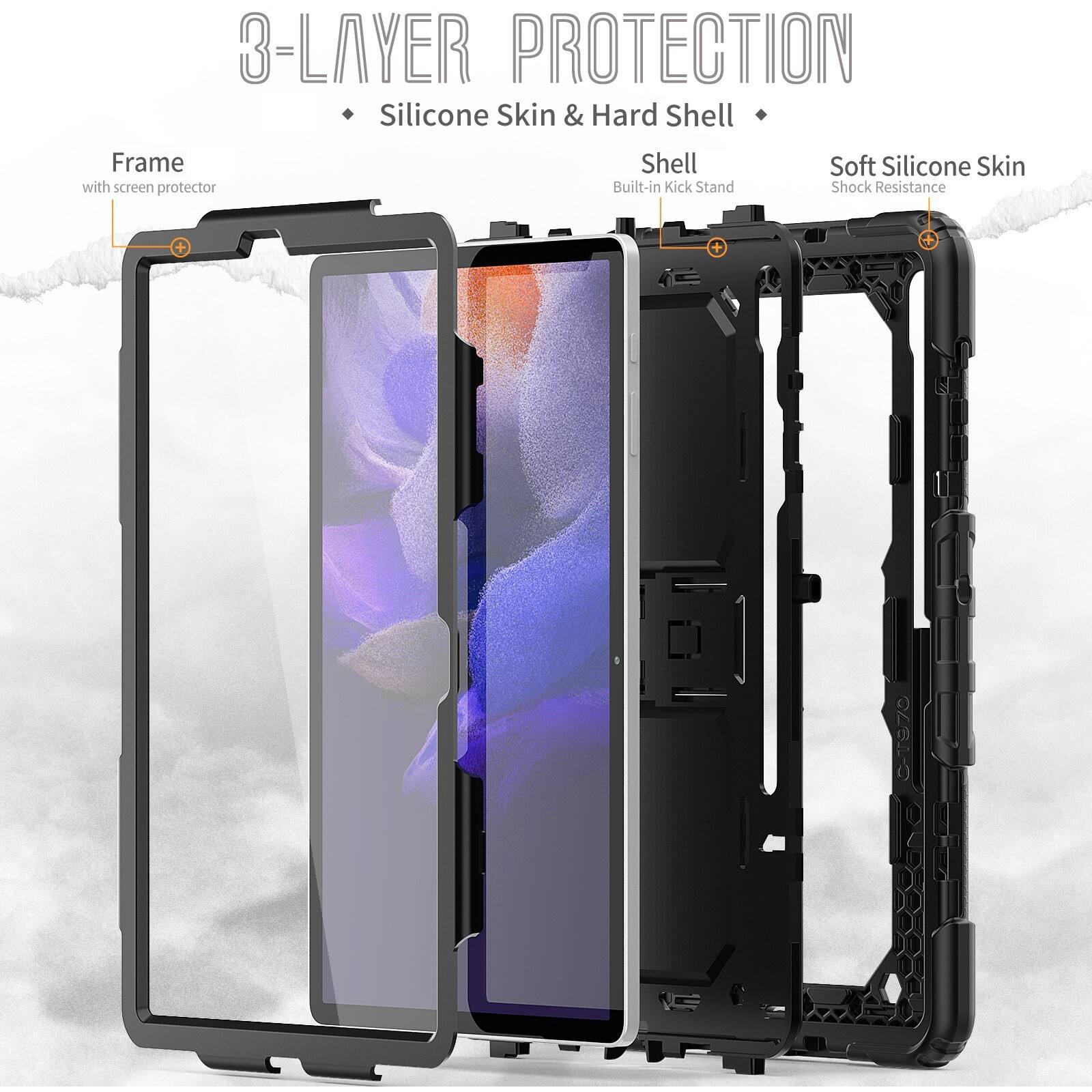 Alt View 17. SaharaCase - Defense Series Case for Samsung Galaxy Tab S8 - Black.