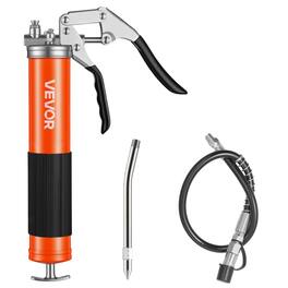VEVOR - Grease Gun, 8000 PSI High Pressure, Heavy Duty Pistol Grip Grease Gun Kit with 14 oz Capacity, Includes 18-Inch Flex - Orange