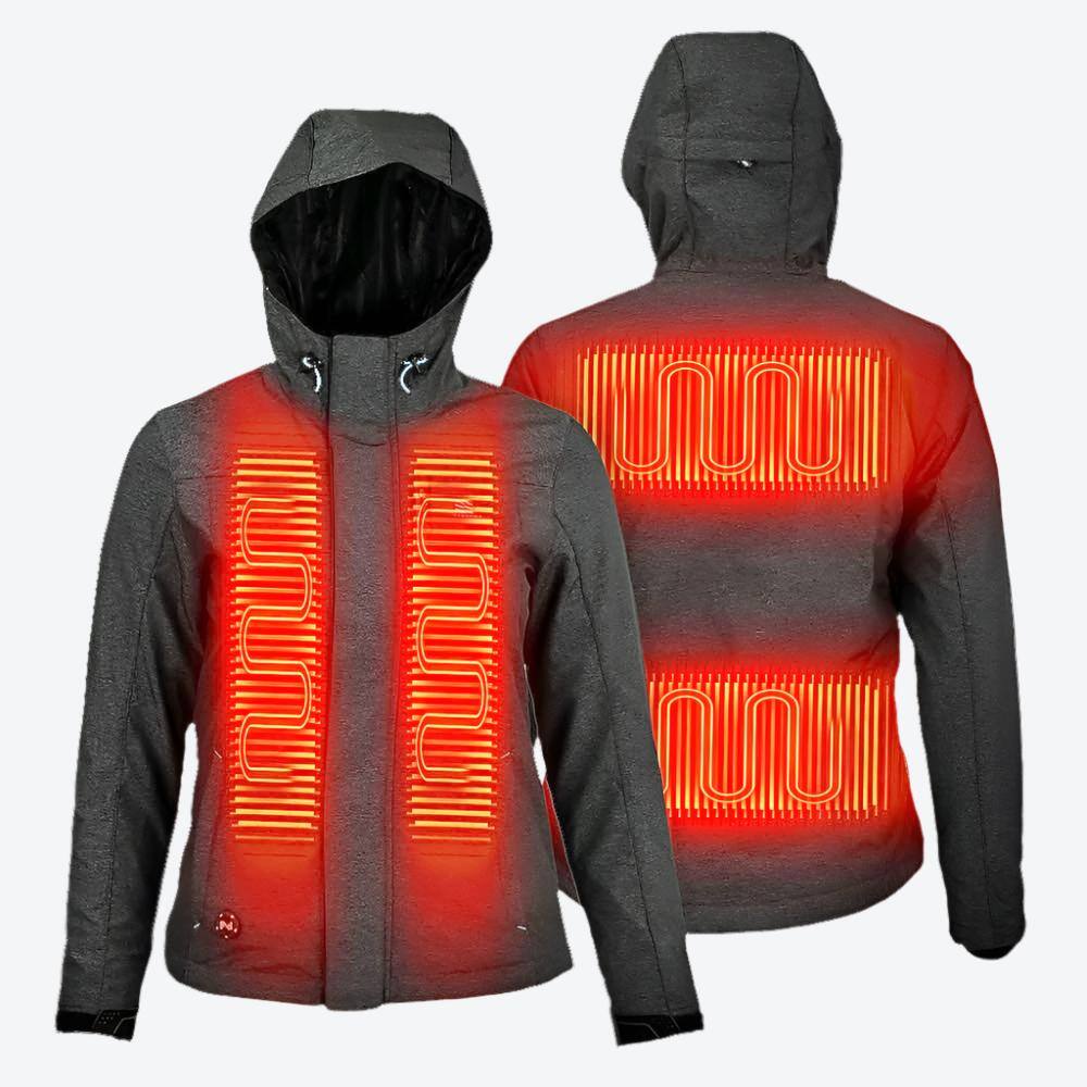 Alt View 1. Mobile Warming - Women's Adventure Heated Jacket - Heather Grey.