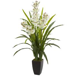 BreeBe - 45” Cymbidium Orchid Artificial Plant - Green