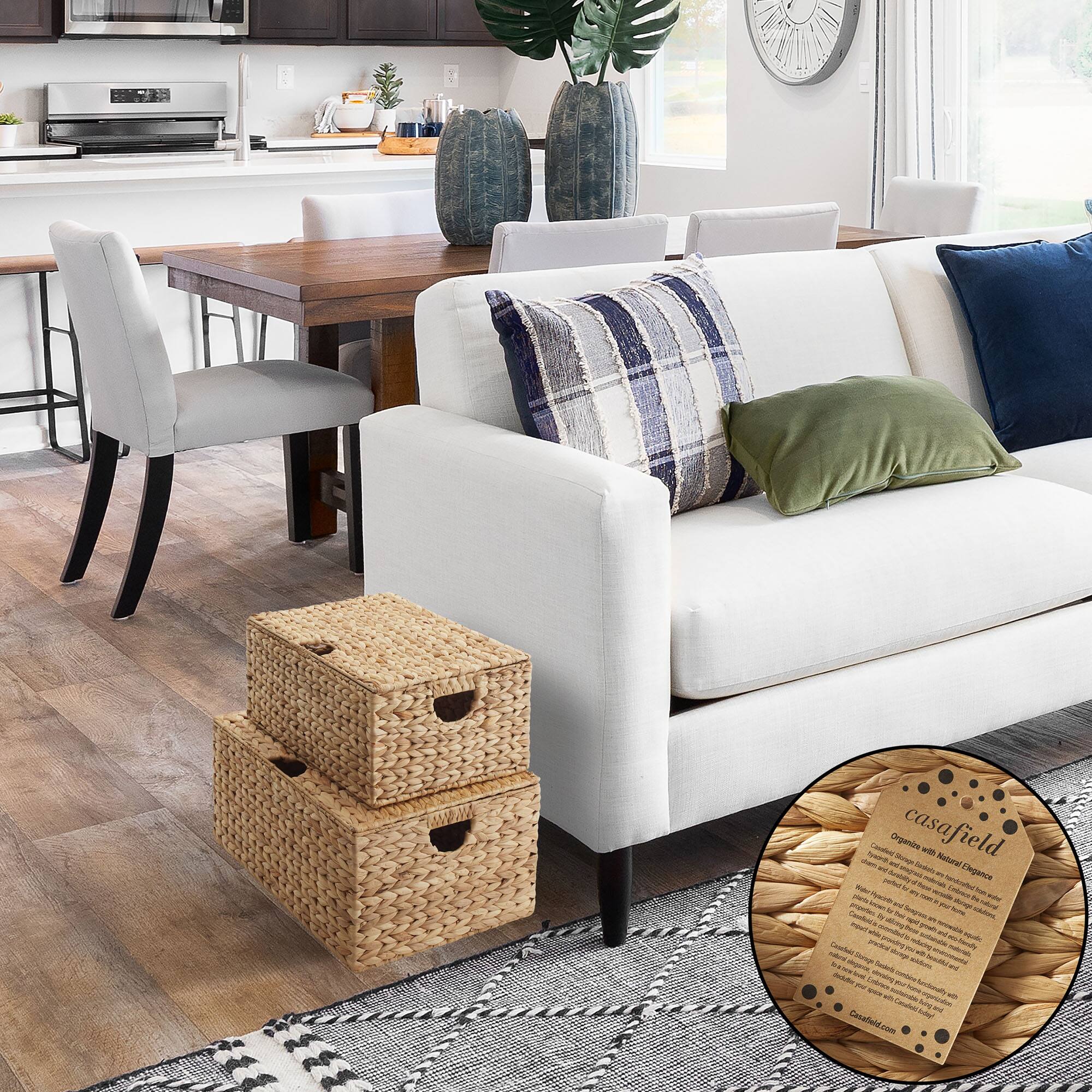 casafield

Organize with Natural Elegance

Casafield is a brand that combines functionality with natural beauty. Our products are designed to enhance your home with a touch of nature, using sustainable materials and eco-friendly practices. From woven baskets to stylish furniture, we offer a range of items that are both practical and aesthetically pleasing.

Our woven baskets are handcrafted using natural fibers, making them durable and eco-friendly. They are perfect for storage, organization, and adding a rustic charm to any room. The natural texture and earthy tones complement any decor style.

Our furniture pieces are designed with comfort and style in mind. From sofas to dining sets, each piece is crafted to provide both functionality and elegance. The use of natural materials ensures that our furniture is not only beautiful but also sustainable.

Casafield is committed to creating products that not only serve a purpose but also contribute to a more sustainable lifestyle. We believe that beauty and functionality can coexist, and our products are a testament to that belief.

Visit us at casafield.com to explore our collection and bring a touch of nature into your home.