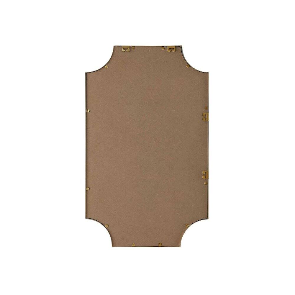 Angle. Elegant Kitchen and Bath - Notched Metal Mirror 22x36 inch in Brass - Brass.
