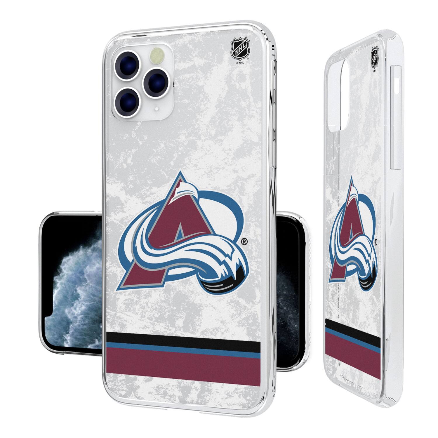 Keyscaper - NHL - Colorado Avalanche iPhone Stripe Clear Ice Case - 14 - Multicolor price history on PriceWatchPro