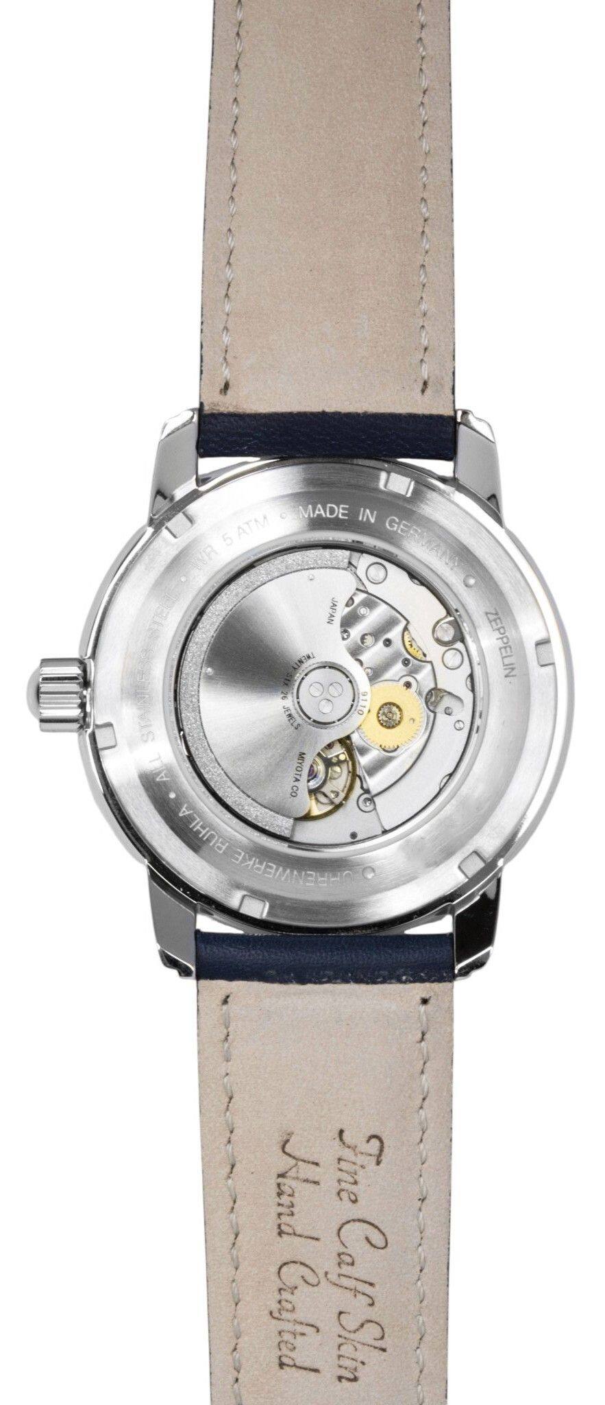 MADE IN GERMANY WR JAPAN TWENTY ZEPPELIN STAINLESS 26 JEWELS 9110 ALL MIYOTA CO. RUHLA CHRENWERKE

Fine Calf Skin
Hand Crafted