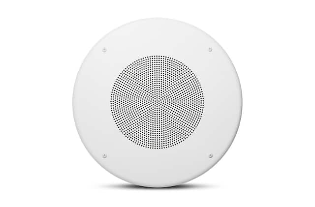 Front. JBL - JBL Professional CSS8018 Commercial Series 10-Watt Ceiling Speaker, 8-Inch, White - BLACK.