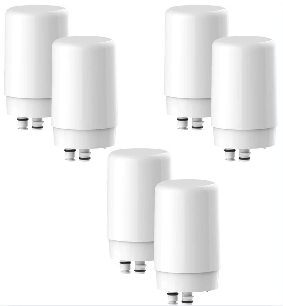 Front. Waterdrop - Waterdrop 7027W-6 Faucet Water Filter, Replacement for Brita® Filter, 36311 On Tap Water Filtration System - White.