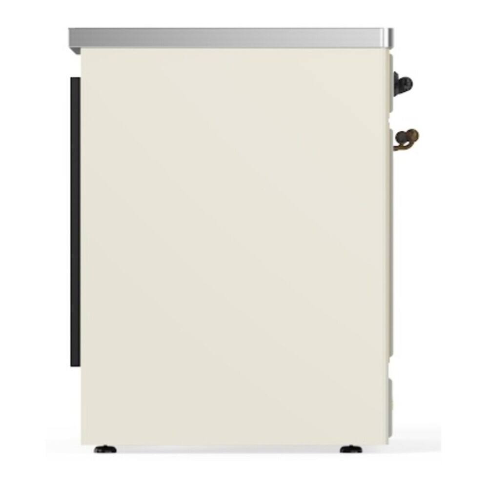 Alt View 5. ILVE - ILVE Majestic II 30 inch Induction Range with 4 Elements (Antique White, Burnished Trim) - Antique White.