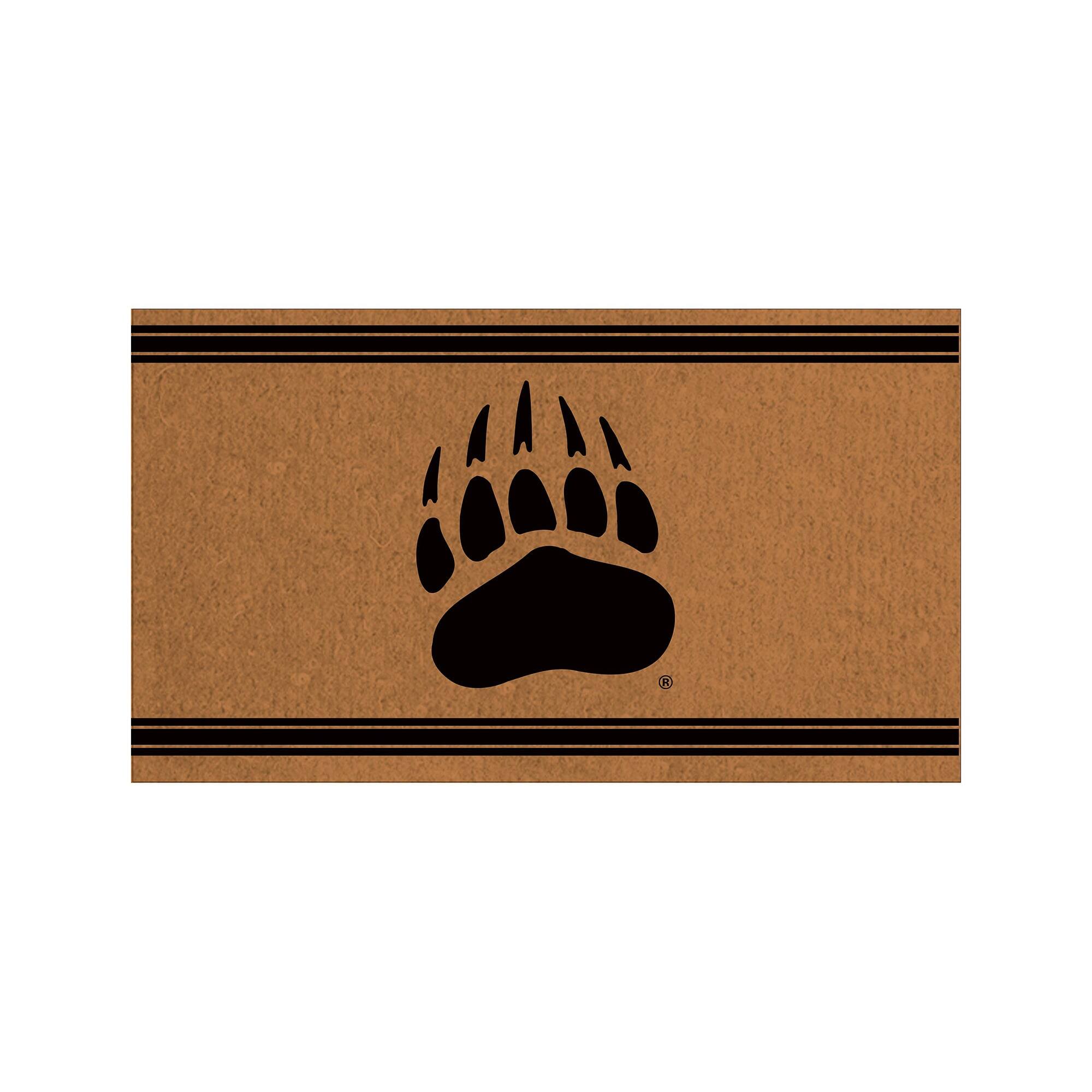 Front. Evergreen Enterprises - Montana Grizzlies 28" x 16" Primary Logo Outdoor Coir Entryway Mat - Multicolor.