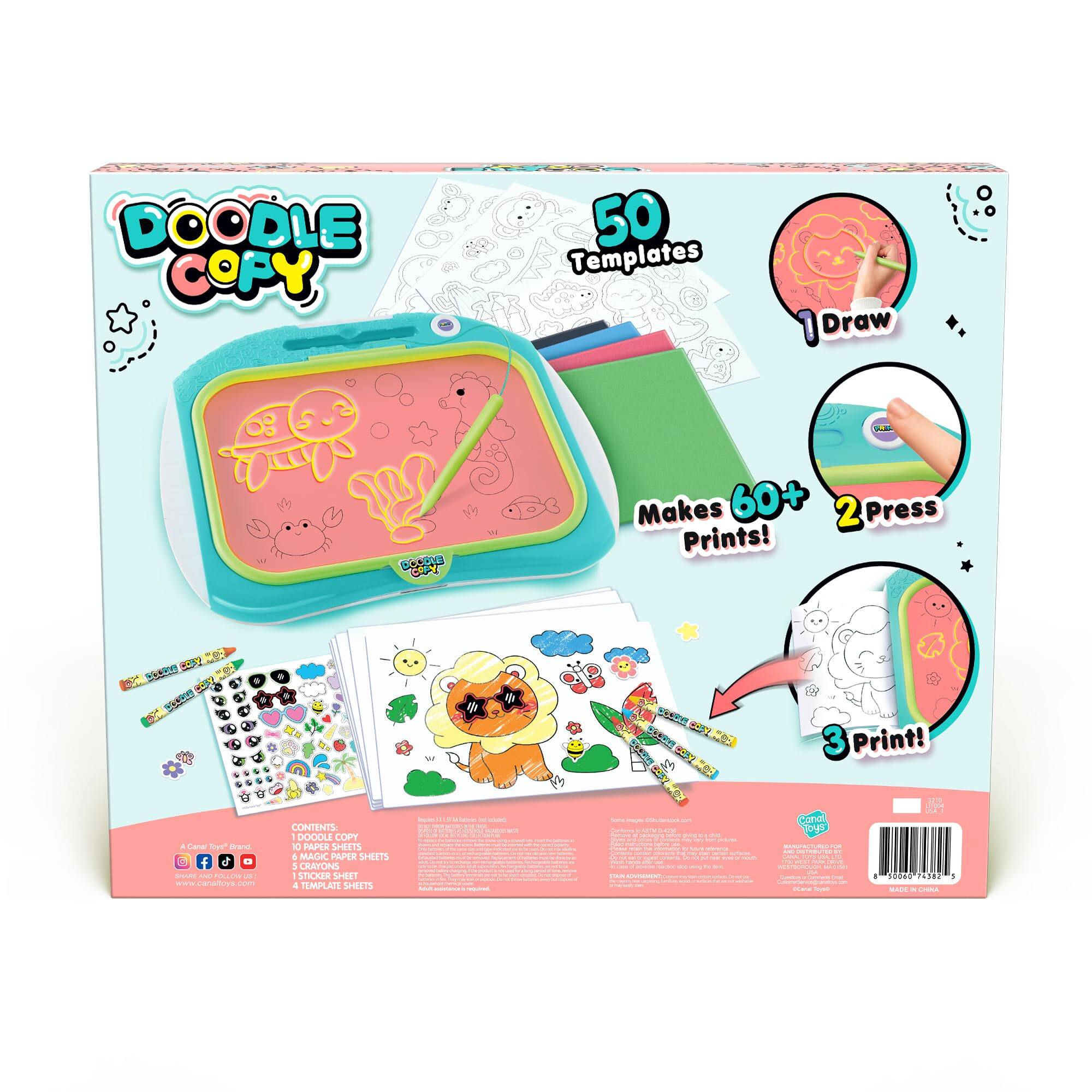 DOODLE COPY  
50 Templates Draw * BA CON Makes 60+ 2 Press Prints!  

KE5 sAtD 1 100 1 5 . + . 8 3n 3 Print! - -e Sye drand f e - - Ae - CONTENTS  
DOODLE COPY 1 NUR SHEETS 4 MACHC SHEETS I CRATONS - ShoR SHEET 4 DEMPLACE SHEETS - - - - - Conal Toys I FE KOOKO 16182 CATA - I