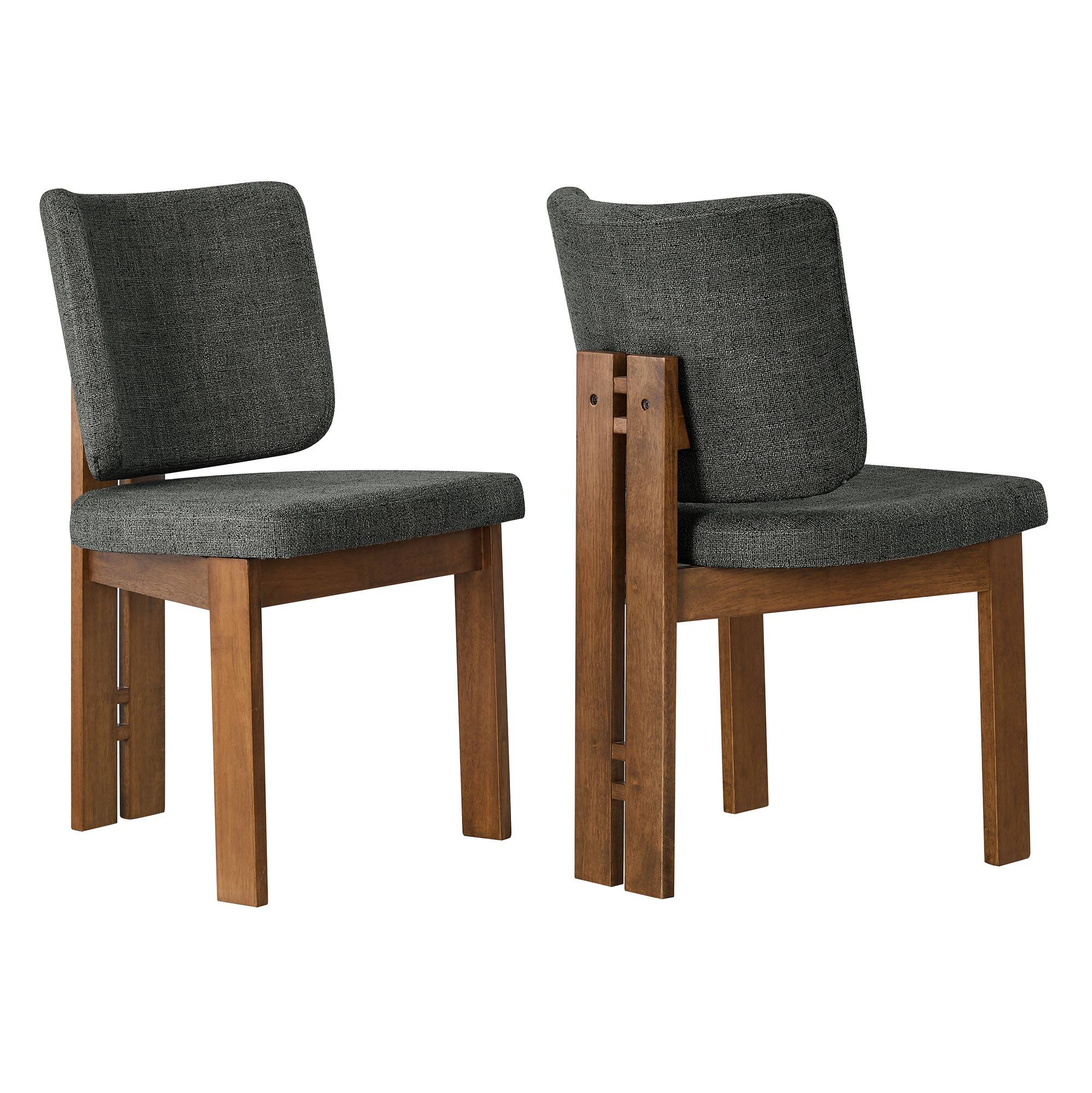 Front. Modway - Alba Armless Upholstered Dining Chairs Set Of 2 by Modway - Gray.