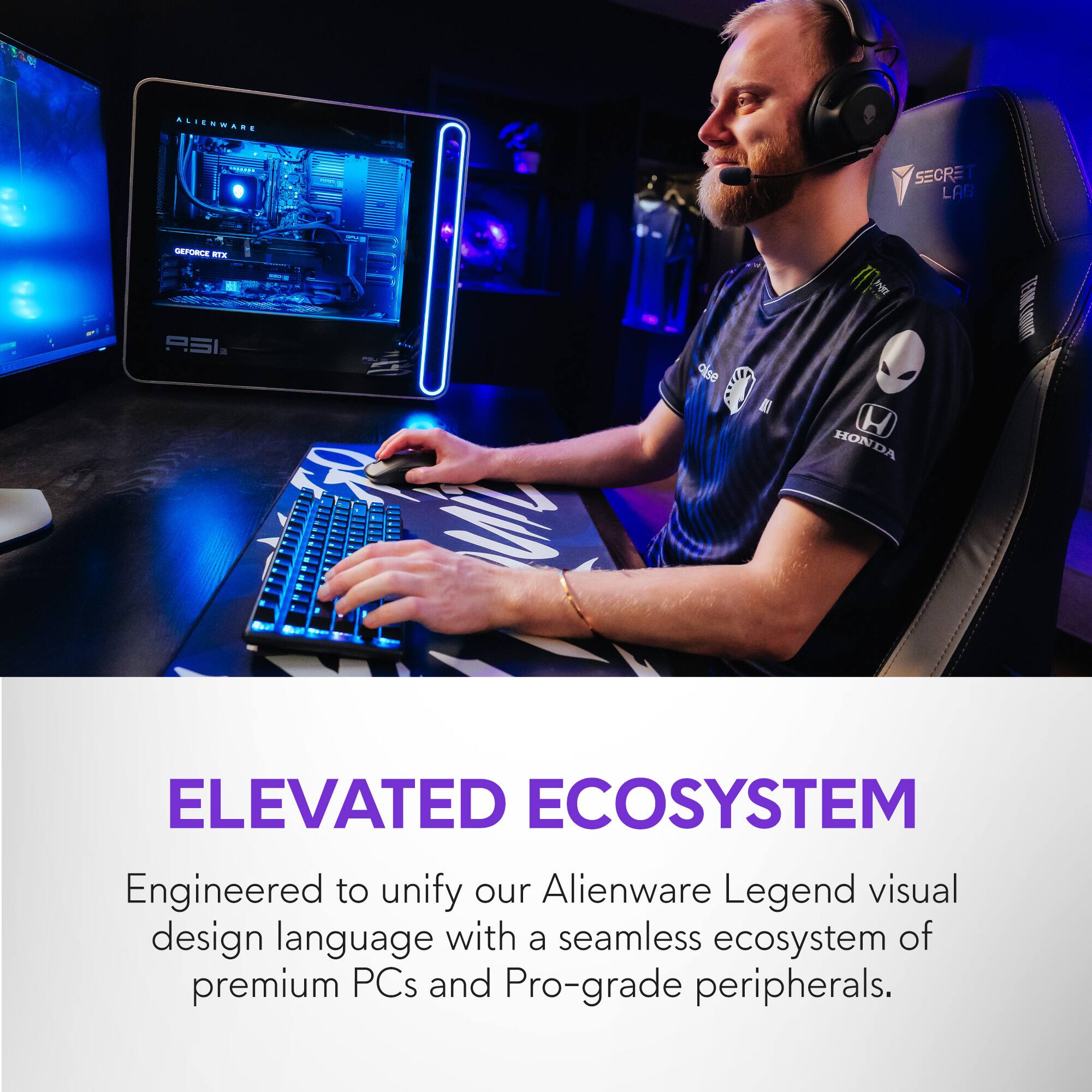 Alienware a Legend visual design language with a seamless ecosystem of premium PCs and Pro-grade peripherals.