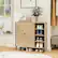 Alt View 11. Costway - Shoe Storage Cabinet with Flip Doors Adjustable and Removable Shelves for Entryway - Oak.