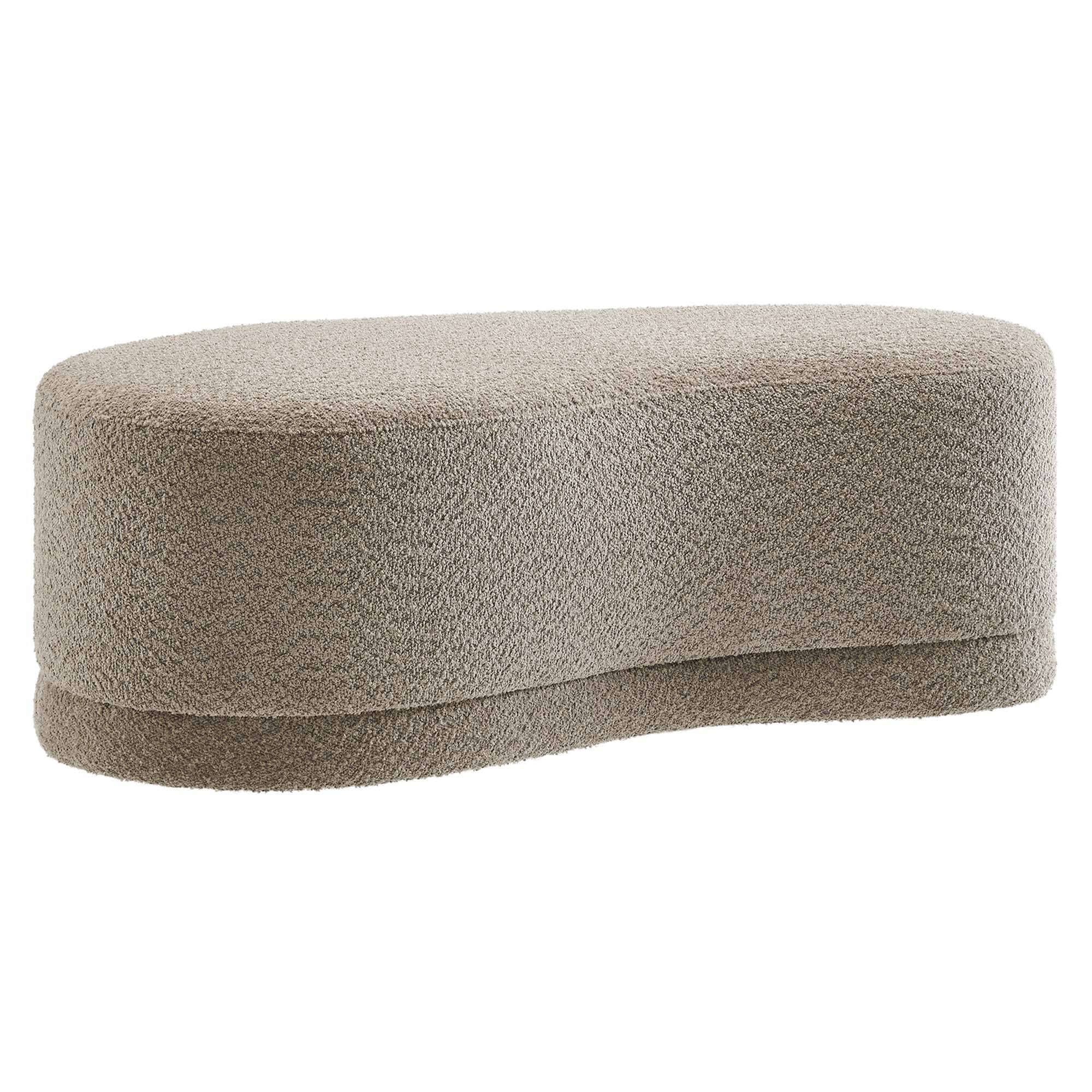 Angle. Modway - Nimbus 48" Upholstered Ottoman Bench by Modway - Oat.