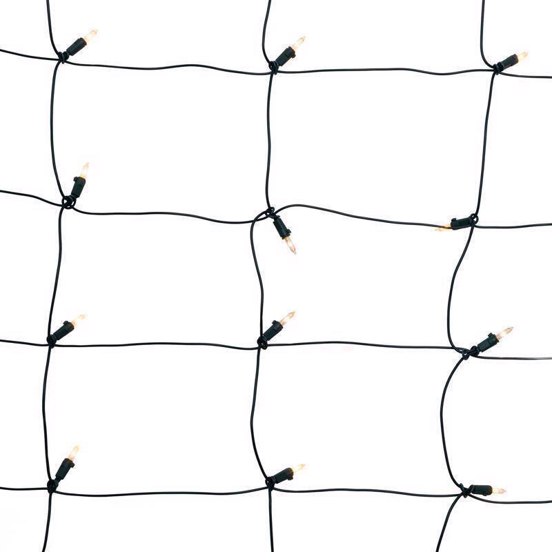 Angle. Celebrations - Celebrations Classic LED T5 Warm White 100 ct Net Christmas Lights 4 ft..