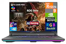 ASUS - ROG Strix Laptop 16.0 WUXGA Display (AMD Ryzen 9 8940HX, 32GB DDR5, 1TB PCIe SSD, Win 11 Pro) - Eclipse Gray