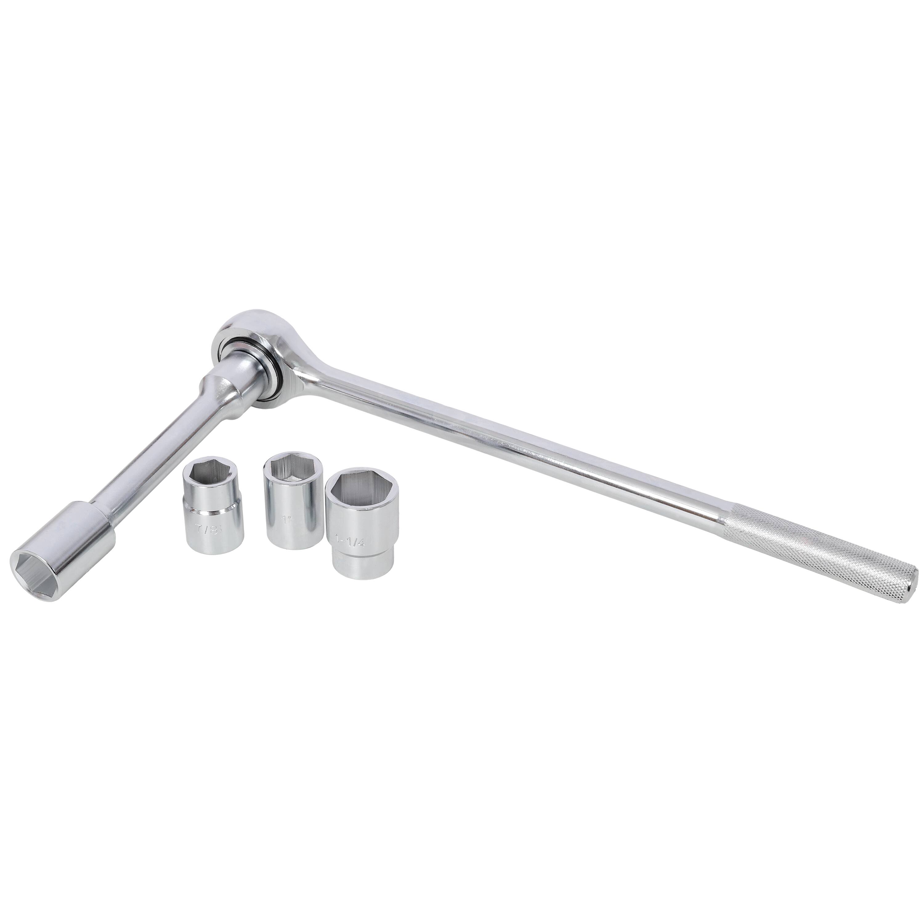 Alt View 5. ELEMENT ACE - 3/4"" Drive Socket Set, 21-Piece, SAE, 6-Point - Silver.