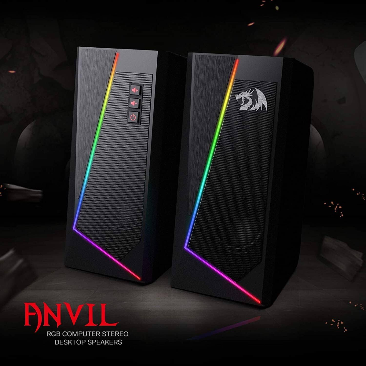 10
ANVIL RGB COMPUTER STEREO DESKTOP SPEAKERS