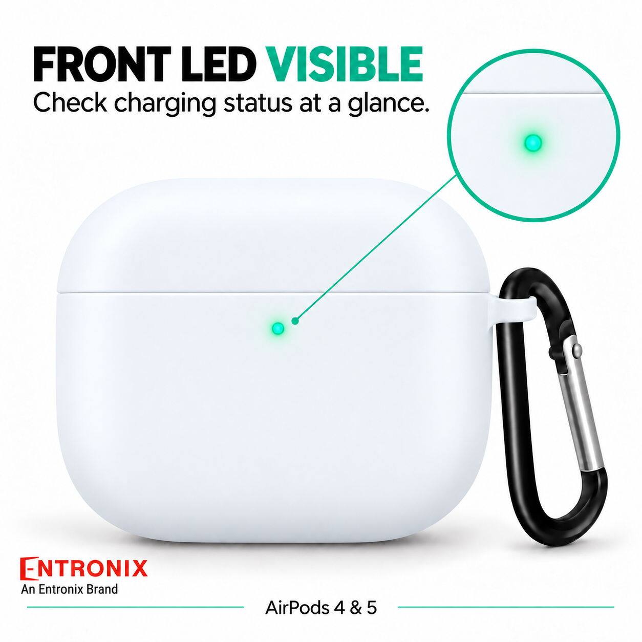 Entronix Soft Touch Liquid Silicone Case for AirPods 4th/ 5th ...