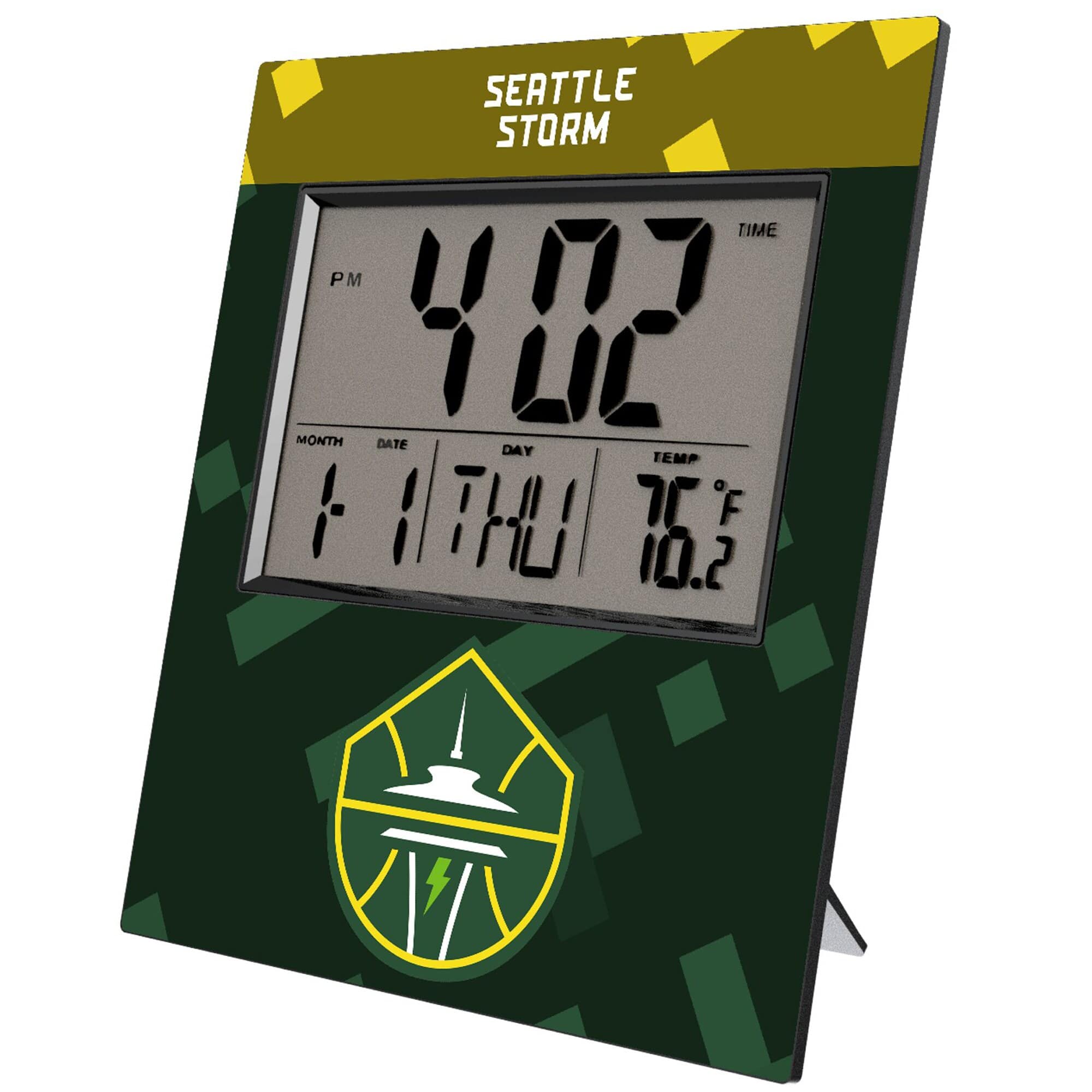 SEATTLE STORM

TIME: 4:02 PM

MONTH: 1
DATE: 11
DAY: THU
TEMP: 76°F

10.2