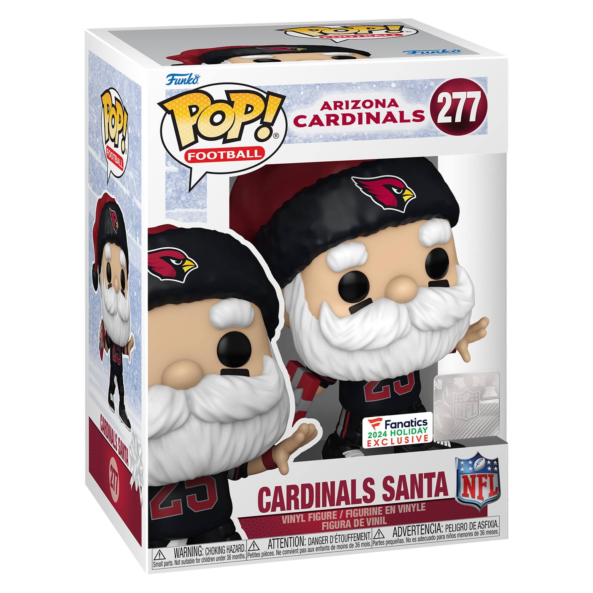 Arizona Cardinals Santa Funko Pop! 2024 Exclusive Vinyl Figure - Multicolor