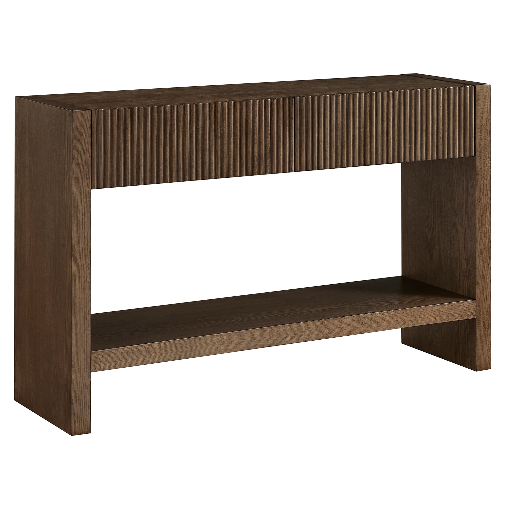 "Hudson&Canal - Manzanita 48"" Wide Rectangular Solid Wood Fluted Console Table - Brown" price history on PriceWatchPro