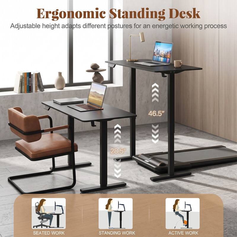 Ergonomic Standing Desk Adjustable height adapts different postures for an energetic working process

PRSTISE M BUDRI

46.5" 28.5" SEATED WORK STANDING WORK ACTIVE WORK