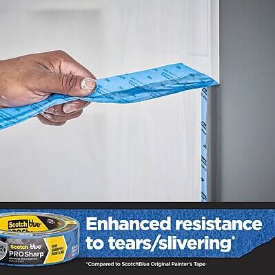 Scotch blue  
PROSharp  

Enhanced resistance to tears/silvering*  
*Compared to ScotchBlue Original Painter's Tape