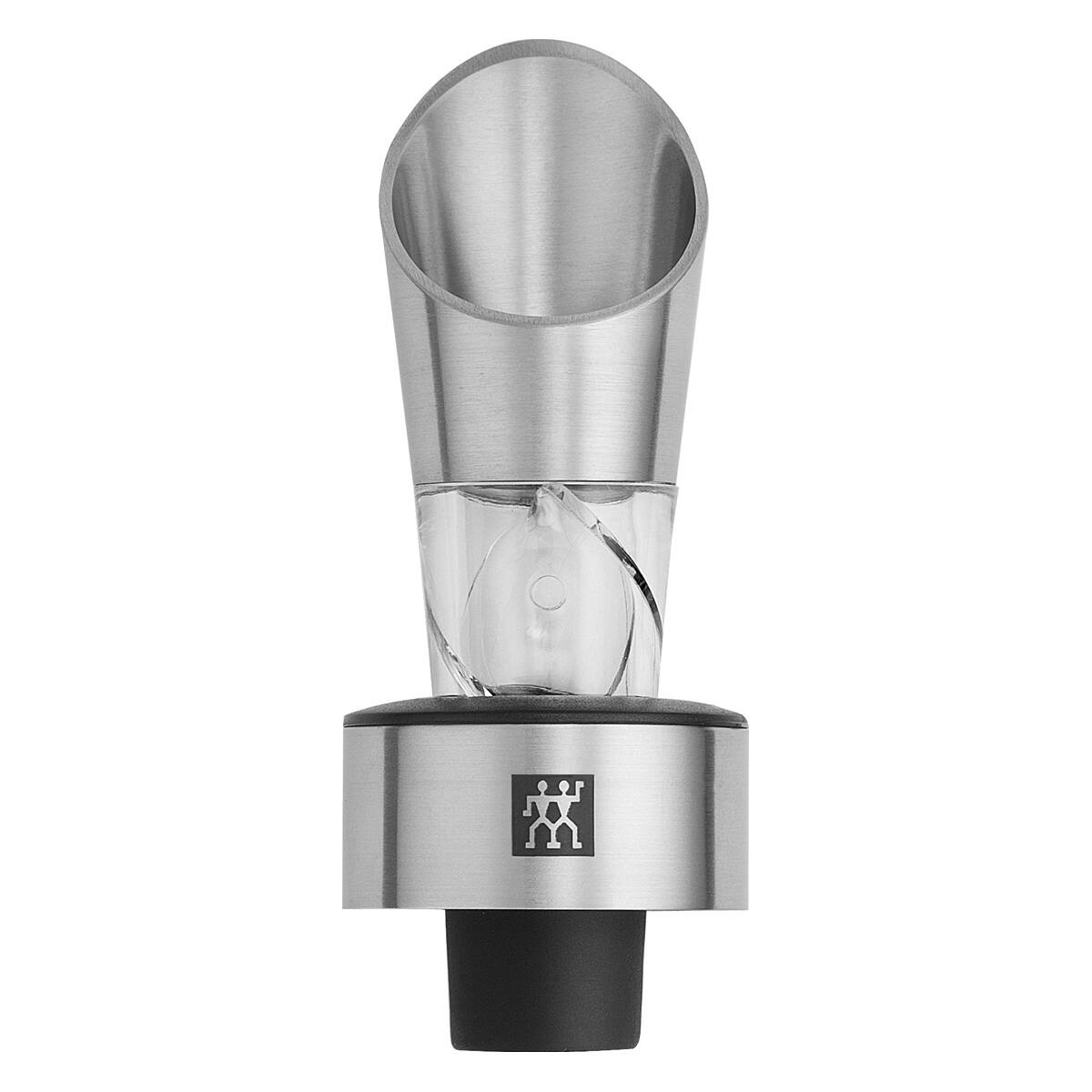 Alt View 1. ZWILLING - ZWILLING Sommelier All-in-One Wine Aerator, Pourer & Stopper - Stainless Steel.