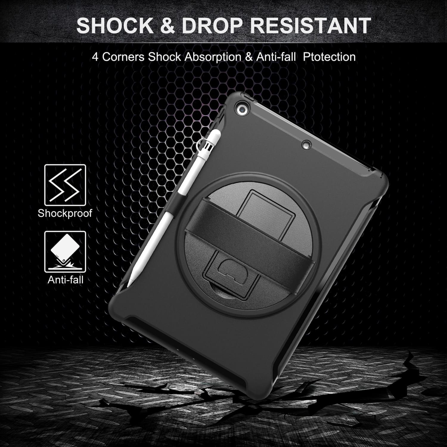 Shock & Drop Resistant 4 Corners Shock Absorption & Anti-fall Protection Shockproof Anti-fall.