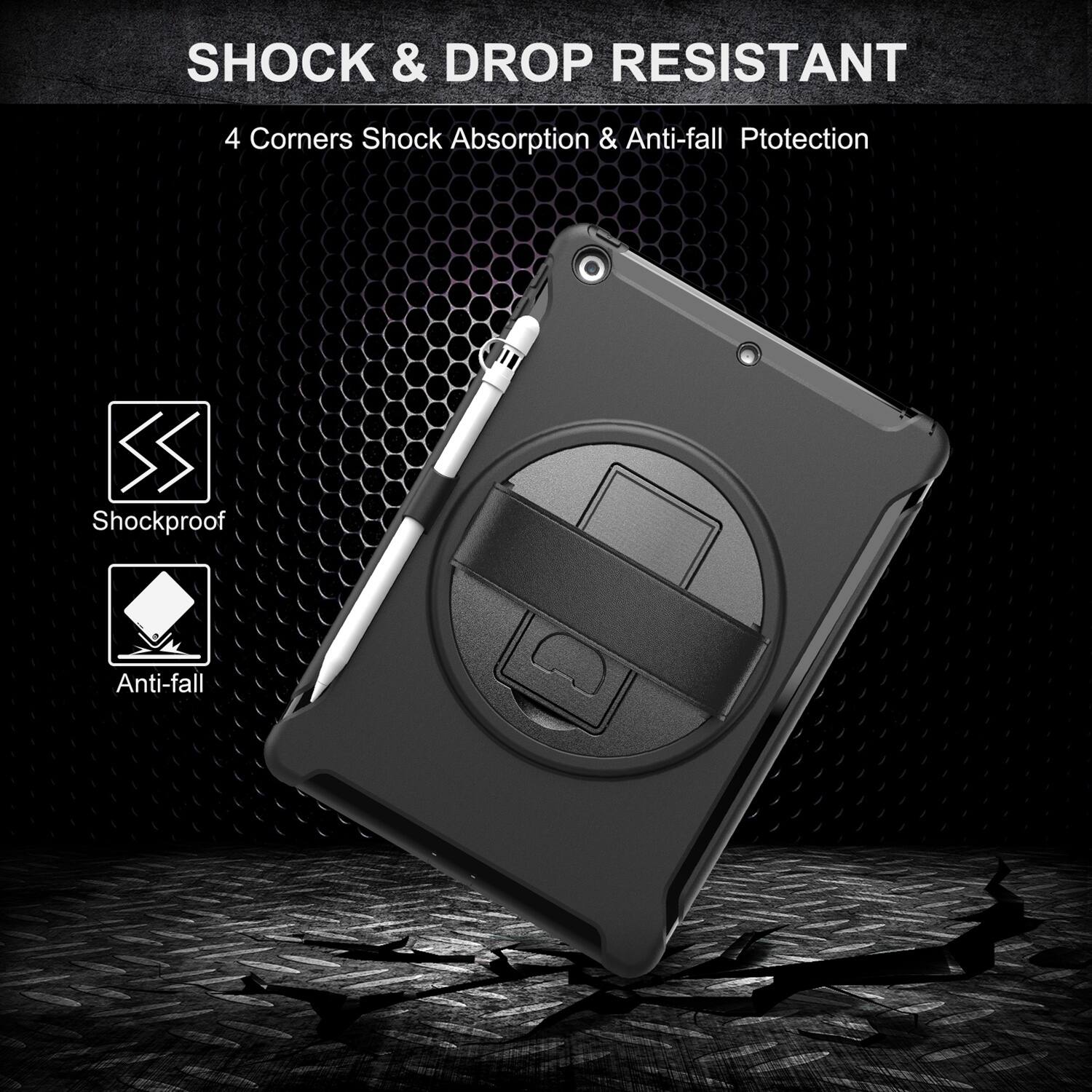 Shock & Drop Resistant 4 Corners Shock Absorption & Anti-fall Protection Shockproof Anti-fall.