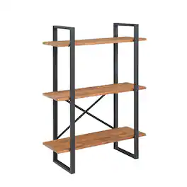 Northbeam - Concord Live Edge 3-Tier Shelf - Brown Black