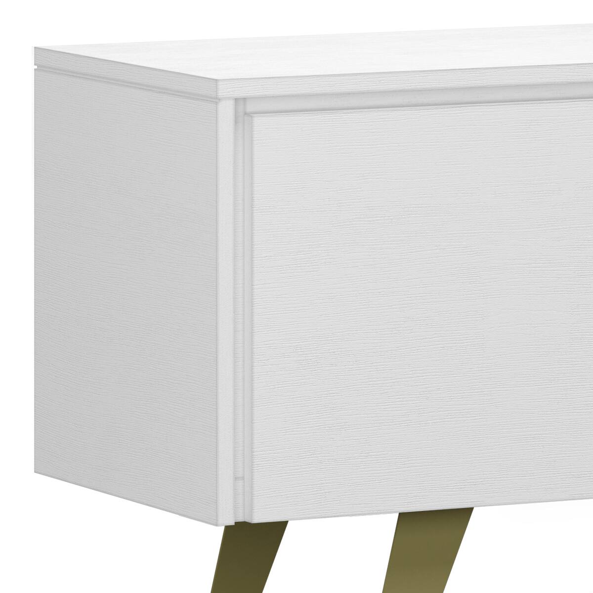 Alt View 2. Simpli Home - Lowry TV Media Stand - White.
