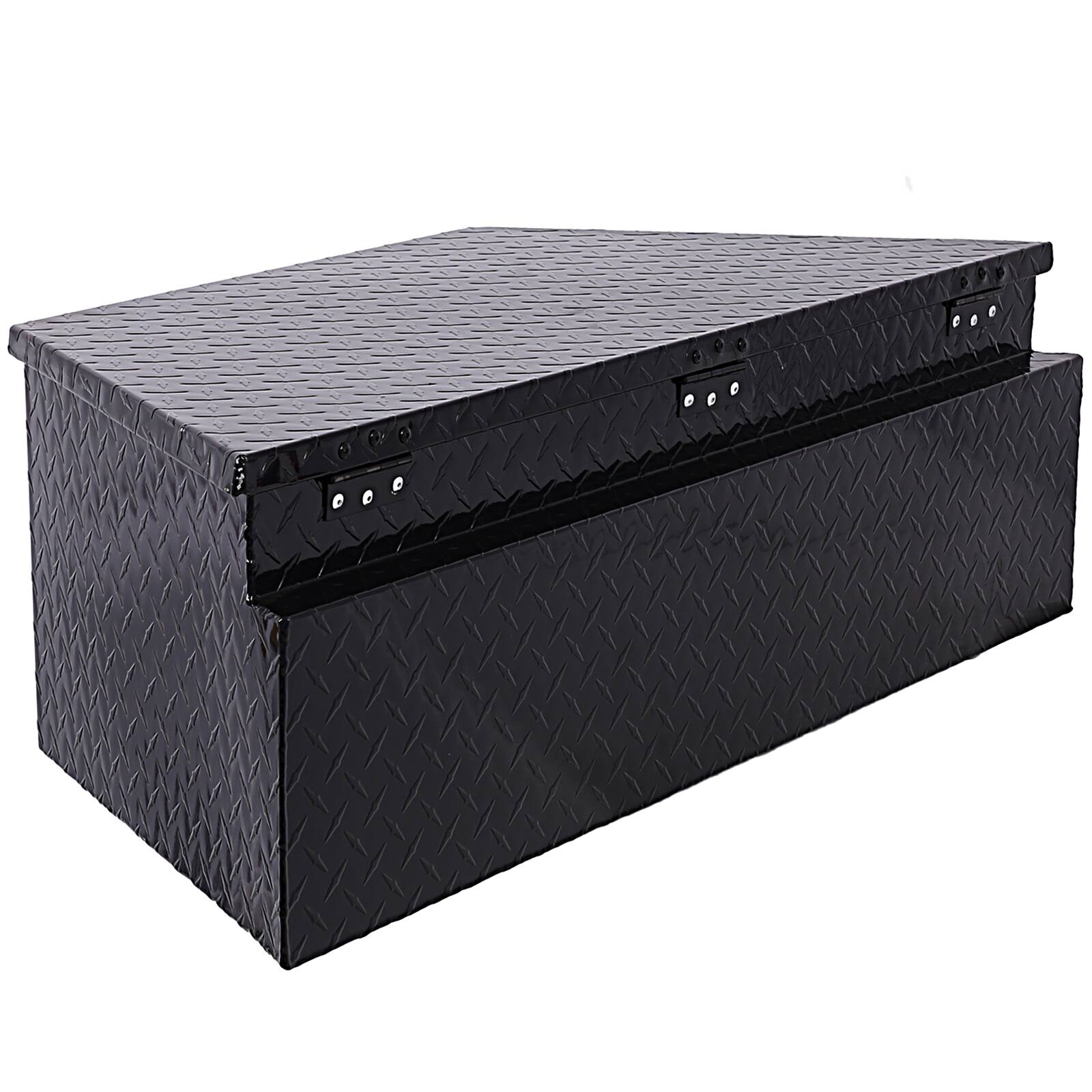 Left. APRILSOUL - 39 Inch Aluminum Truck Tool Box Lightweight Corrosion Resistant Versatile Mounting - Black.